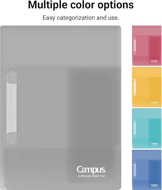 Kokuyo Portfolio Folder with Pockets Folder for Paper Organization, Heavy Duty Pocket Fits US Letter & A4，Dual-Purpose Clip & Pocket Design (FU-CE755M)