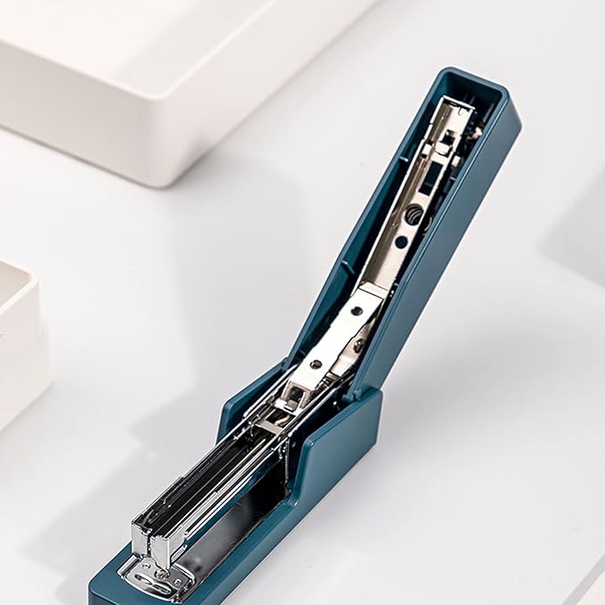 KUYWLMKMZZ Desk Stapler Desktop Stapler for Home Office Supplies Classroom Or Desktop Accessories 20-Sheet Capacity Portable and Durable Office Stapler School Supplies (Color : A)