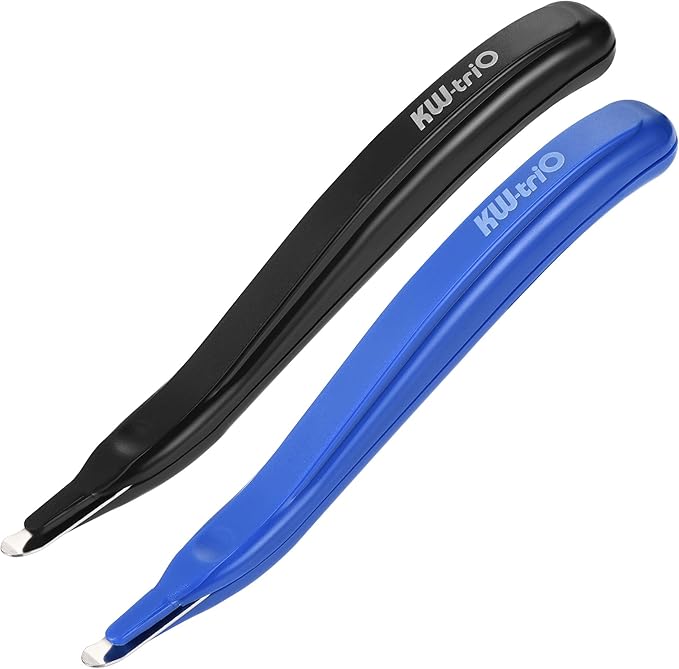 MECCANIXITY Staple Remover Tools, Magnetic Staplers Puller for Office Home Desktop Accessory, Black Blue Pack of 2