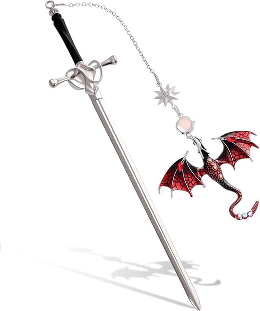 Fourth Wing Novelty Sword Bookmark Dragon Book Marks for Book Lovers Reading Men Gifts