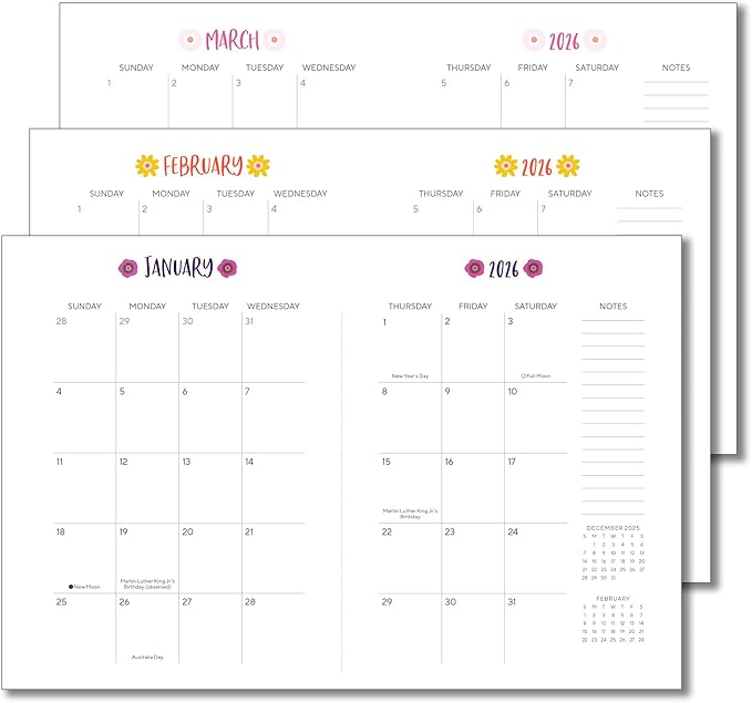 High Note 2026 Planner, 12-Month Weekly & Monthly Flexible Cover Calendar Book with Goal & Project Planning Pages, 2026, 5.75" x 7.5", by Jess Phoenix