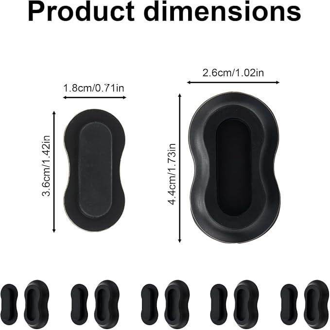 6pcs Magnetic Remote Control Holder, No Drill Wall Mount Silicone TV Remote Holder Self-Adhesive Universal Organizer Storage for Air Conditioner Fan Media AC RV Accessories (Black)