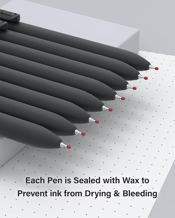 inkipen- 16 Pack Pens, Gel pens Black Ink, Fine Point(0.5mm),Quick-Drying Smooth Writing,School and Office Supplies （black）