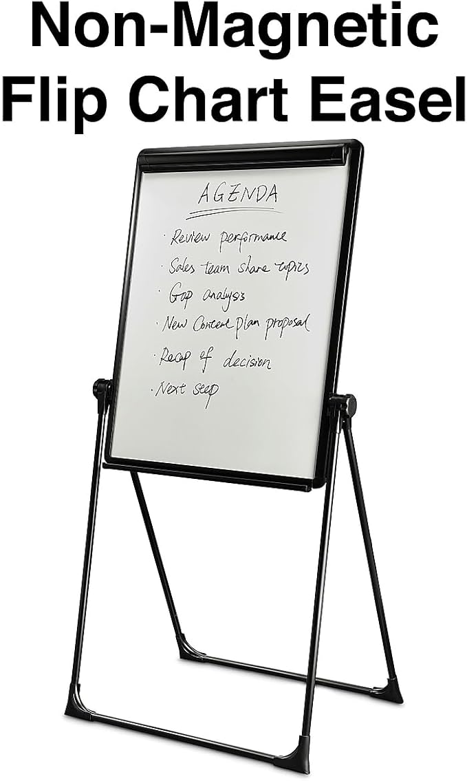 Staples Whiteboard/Flip Chart Easel, Black Frame