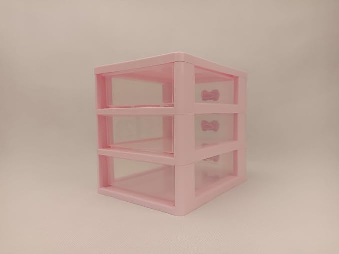 Girls Cute Lovely Color Storage Box Desktop Organizer Bathroom Bedroom Jewelry Storage Box For Storing Small Items (3 layers)