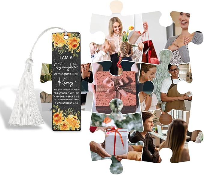 Christian Affirmation Bookmark, Inspirational Gift for Believers, Uplifting Present for Spiritual Readers, Faith - Based Reading Gift, Unique Floral & Scripture Design Bookmark, WCB44
