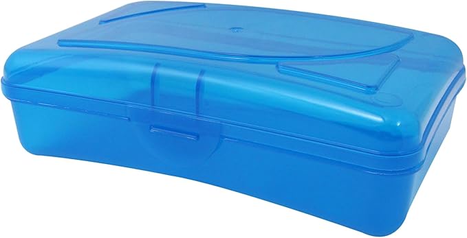 Cra-Z-Art Plastic School Box, 2-3/16"H x 5-3/16"W x 8"D, Assorted Colors