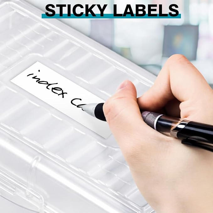 H4D Index Card Holder 3x5, Index Card Box Organizer Case, 3x5 Flash Note Card Holder, 3 Packs (Clear Colors)