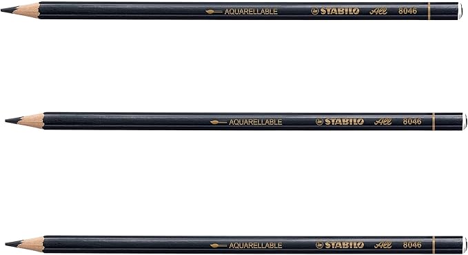 3x Stabilo-All Pencils, Black (Black)