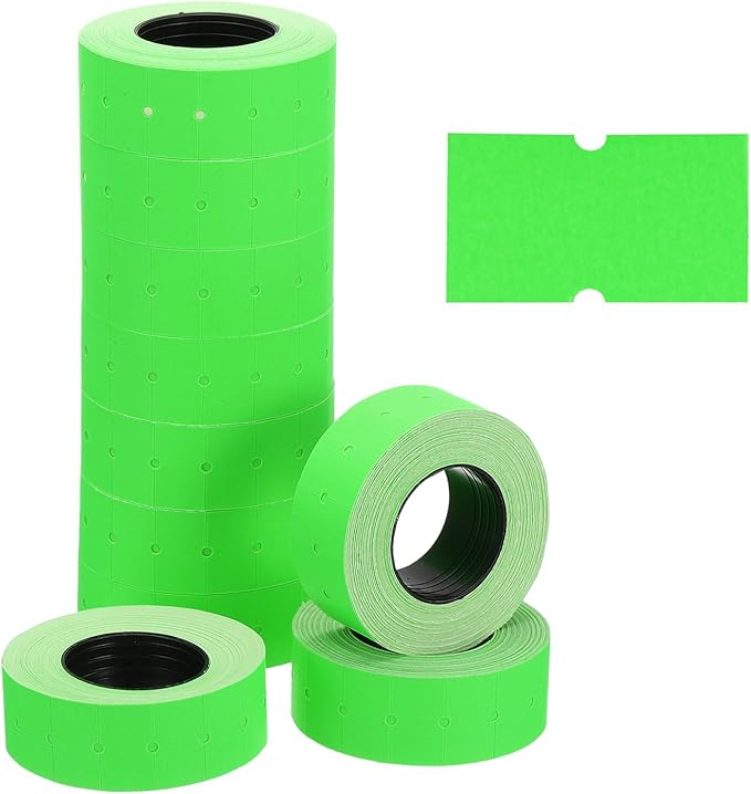 PATIKIL Pricing Labels, 10 Rolls 8000 Price Price Gun Labels Self-Adhesive Rectangular Puzzle Shape Marker Tag Stickers for Date Gun, Green