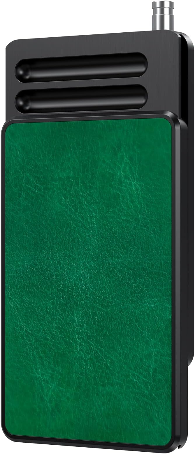 Green Black Organize Box, 8 Compartment Storage Box with Built Alloy Straw，Fashionable lifestyle