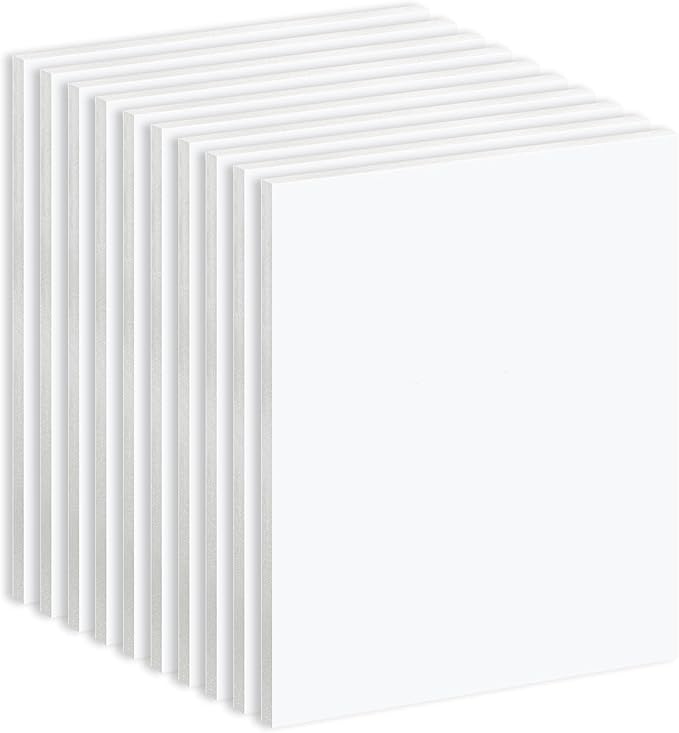Golden State Art, 10 Pack White Foam Board 8X10 Inch, 3/16'' Thick, Acid Free Foma Core Poster Board for Mounting, Crafts, Art, Presentation
