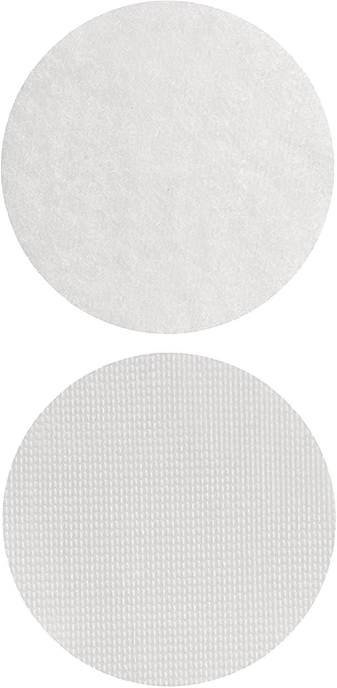 6PCS Adhesive Tape, Strong Adhesive Backing Non Slip Cushion Pads, Round, Reusable, No Trace Hook and Loop Tape for Sheet, Carpet, Seating, Cushions (White)