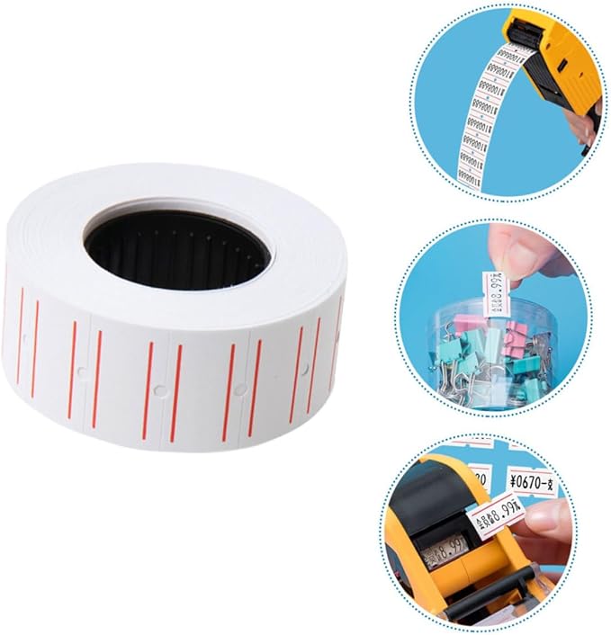 Hemobllo Pricing Labels Small Removable Stickers for Pricemarker Machines, 10 Rolls 4000 Pieces Adhesive Pricing Supplies for Retail Store and Office Use