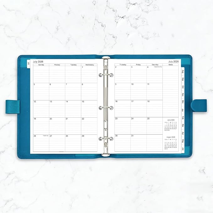 2026-2027 Monthly Planner Refill, Jul 2026 to Jun 2027, Two Pages Per Month, Letter Size, 8-1/2" x 11",3-Hole Punched,2026-2027 Planner Inserts