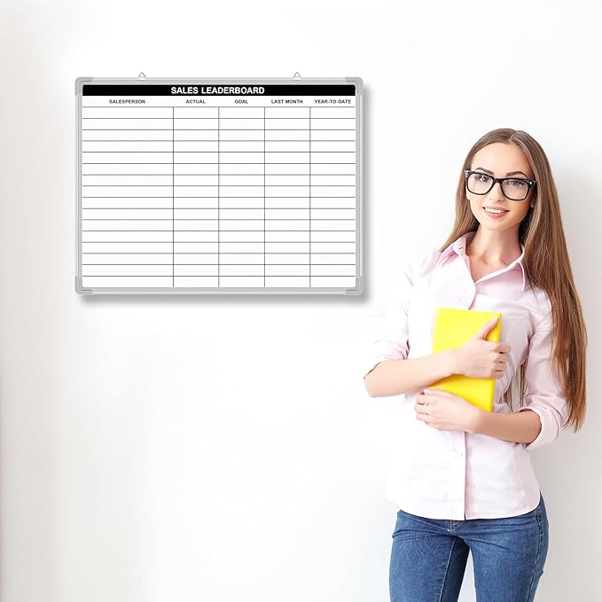 AmazingSpark Lined Whiteboard Blank Grid Aluminum Frame Dry Erase Board Reusable Wall Mounted Board for Scheduling, to Do Lists Weekly Planning Home Work (24 x 18 Inch,Sales Ranking List)