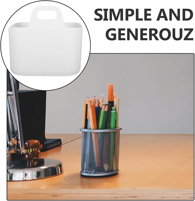 4-Unit Storage Basket with Handle Portable Organizer Box for Pens Tools Makeup and Desktop Stationery Storage 6.49X6.49X6.29In