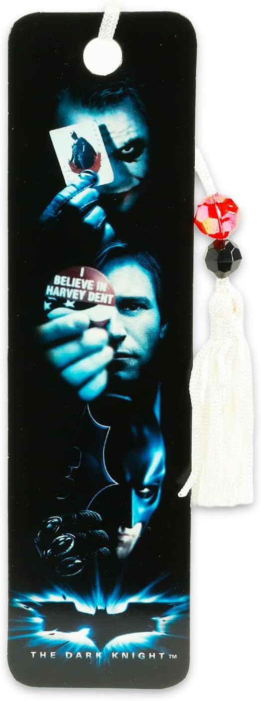 Batman Bookmark Set - Bundle of 4 Dark Knight Bookmarks Featuring Batman and Joker | Dark Knight Party Supplies for Boys Girls Kids Men Women