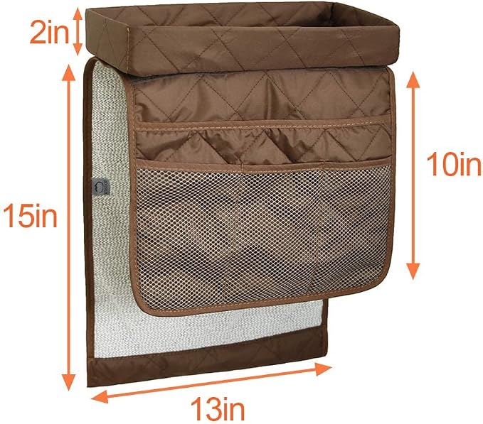 Couch Arm Tray-Couch Arm Cup Holder,Anti-Slip Chair Arm TV Remote Holder for Recliner Sofa Armchair Caddy Bedside Storage Pockets Bag for Pens, Magazines, Snacks, Glasses