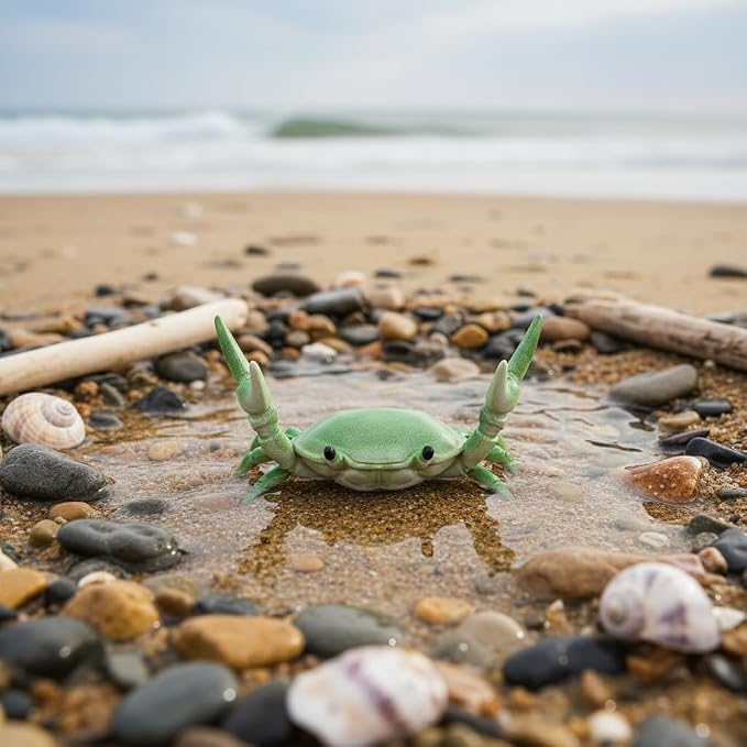 1 Pc Green Creative Crab Pen Holder Weightlifting Crabs Pen Stand Storage Rack,Pencil Holders Desk Supplies Holders and Dispensers, Office Desktop Decoration, Desk Accessories and Workspace