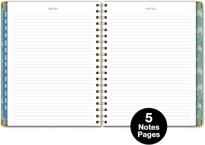 LARGE PRINT HARDCOVER 2026 Planner, 8.5"x11": 14 Months (November 2025 - December 2026), Daily Weekly Monthly Planner, Yearly Agenda, Bookmark, Pocket Folder and Sticky Note Set (Whispering Meadow)