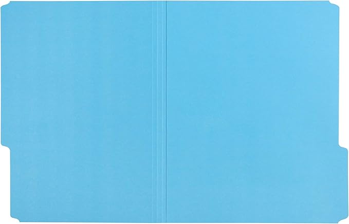 Amazon Basics File Folders for Organization,Letter Size,1/3 Cut Tab,Sturdy with Tabs for Organizing and Filing,Blue,(Pack of 360)