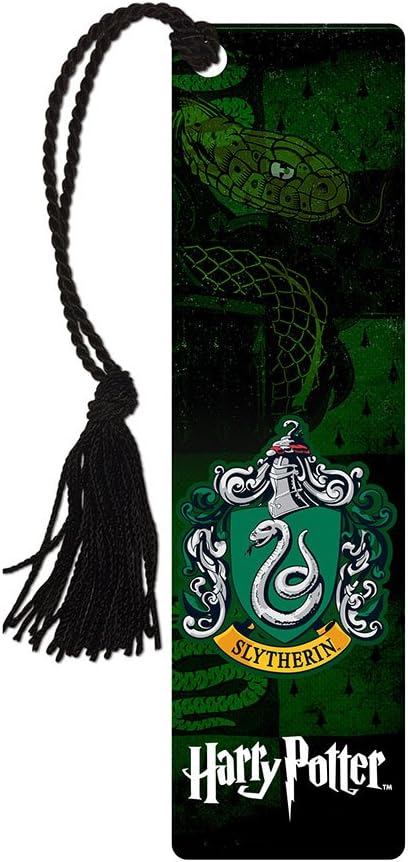 Harry Potter - Hogwarts House - Slytherin - Glossy Bookmark with Tassel for Gifting and Collecting USBMP738