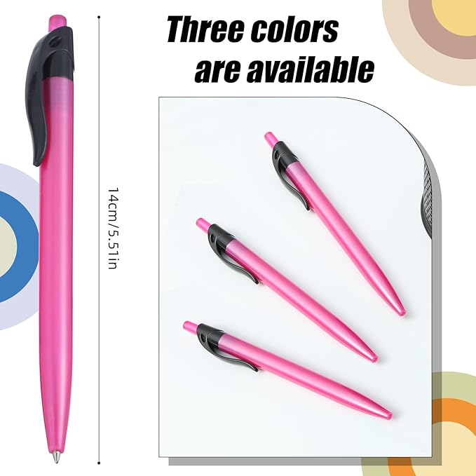 Retractable Red Ballpoint Pen for Smooth Writing 1.0mm Medium Pack of 50 Red Ink Pen, Click Red Pens Bulk with Comfort grip, Idea for Journaling, Planner, Note Taking Office School Supplies