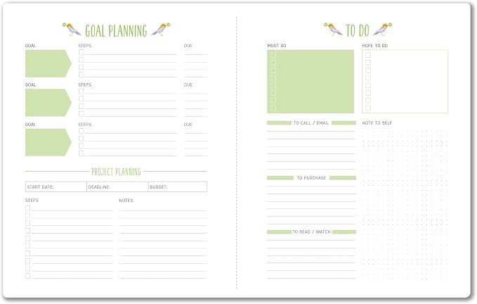 High Note 2027 Monthly Planner, 17-Month Planner: August 2026 – December 2027, 7.75" x 9.75", Furry Friends with Flexible Cover, Gold Foil, Project & Goal Planning Pages