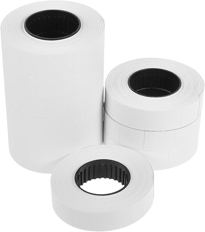 Angoily 10rolls Pricemarker Labeler Price Tag Labels Replacement Parts Labeller Accessories for Price Marker