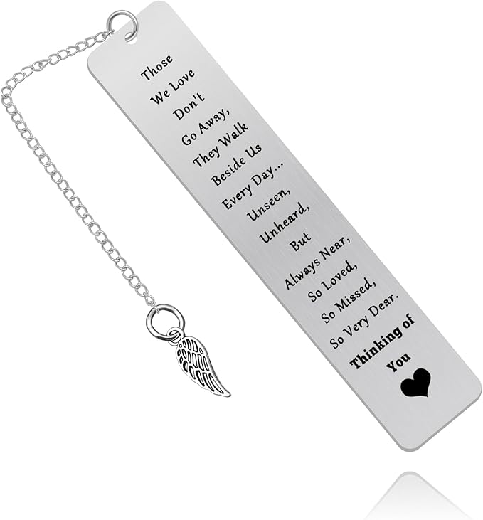 Memorial Gift Bookmark Sympathy Gift for Loss of Dad Mom in Memory of Husband Wife Daughter Grandpa Grandma Remembrance Bereavement Condolence Gift for Friend Sister Coworker Condolence Gifts