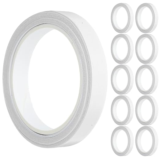 Lurrose 25 Rolls High Adhesion Double-Sided Tape 8mm X 4.5m White Strong Hot Melt Adhesive for Office, Crafting, and Scrapbooking Supplies