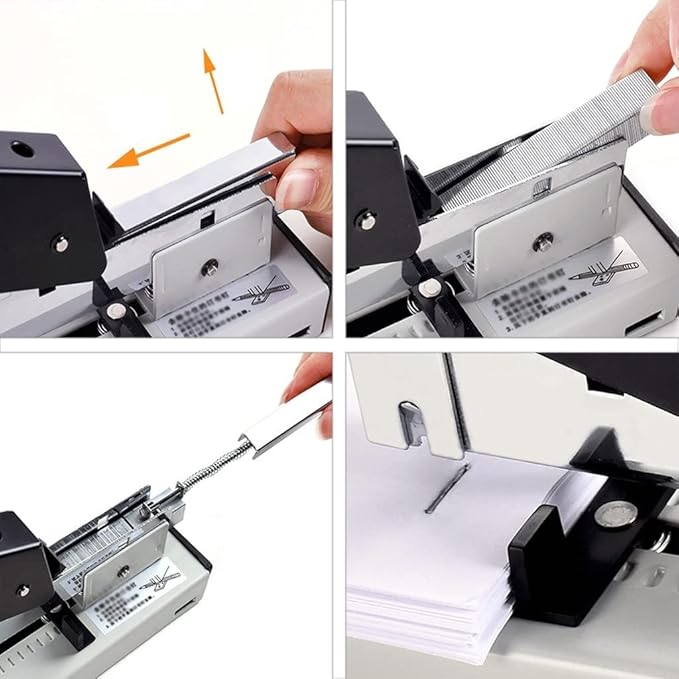 KUYWLMKMZZ Desk Stapler Staplers Office Heavy Duty Labor-Saving Thickening Staplers Office Binding Supplies Can Be Stapled 90 Pages Capacity School Supplies (Color : A)
