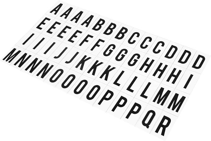 A Set 104Pcs Black Cinematic Lightbox Replacement Letters & Numbers Signs Black for A4 Light Up Letter Box Sign Message Board, Presentation Boards 65.4x35mm (LED Light Box is NOT Included!!)