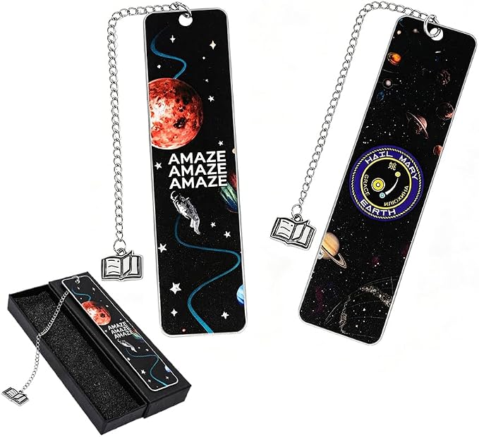 Project Hail Mary Double-Sided Metal Bookmark Jazz Hands Movie Fan Collection Gift Rocky Sci-Fi Book Lover Gift Book Accessory (Project Hail Mary)
