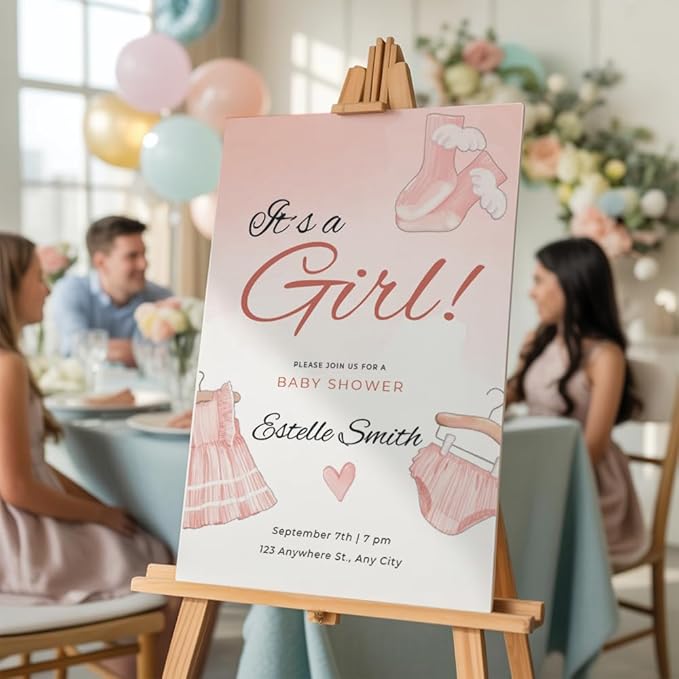 Custom Foam Board Poster Sign, 24x18 inch - 3/16 Thick - Personalized Foamcore Event Signs for Wedding, Baby Shower, Announcements, Presentations, Arts & Crafts