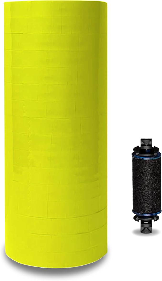Yellow Pricing Labels for Monarch Price Labeler 1 Sleeve,16 Rolls