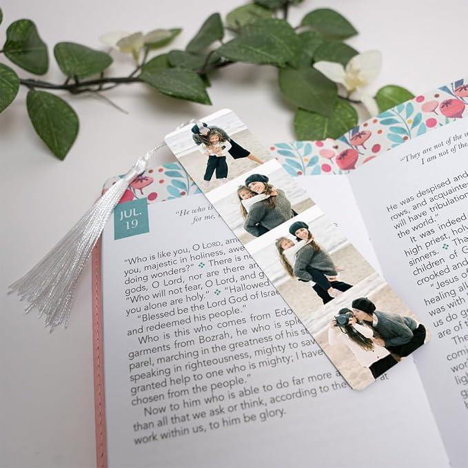 Custom Metal Bookmark with Personalized Photo and Text (4 Images)