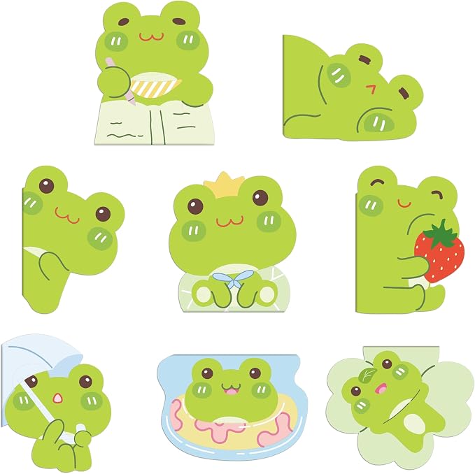 Frog Magnetic Bookmarks Gifts - 8 Pcs Bookmark for Adults Women Book Lovers Page Clips Office Reading Accessories Bookworms Gift for Graduation