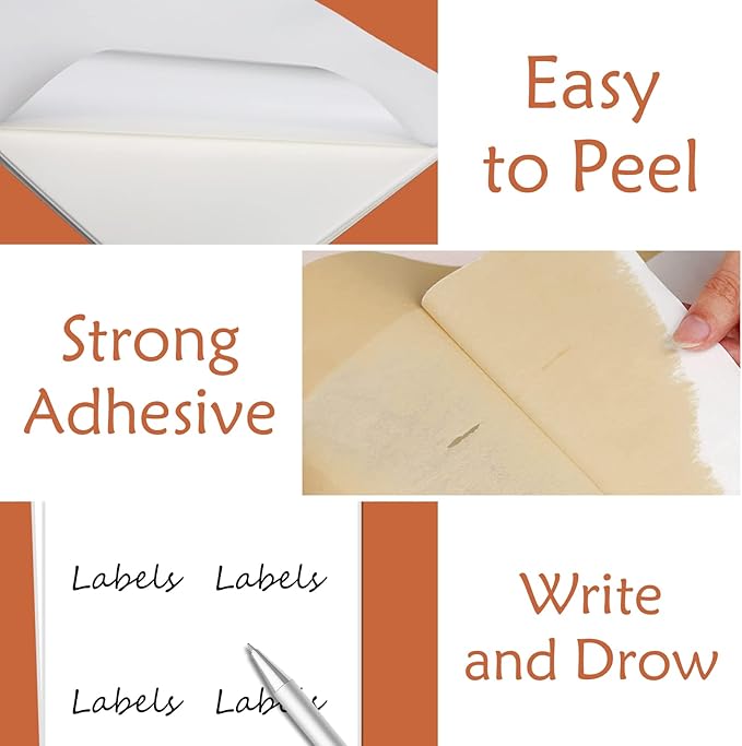 9527 Product Full Sheet Shipping Labels, 8-1/2" x 11" Blank White Sticker Paper, Self Adhesive Address Labels for Laser/Inkjet Printers, 500 Labels