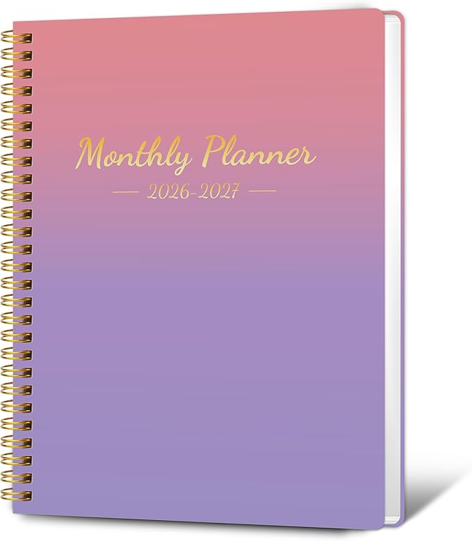 Monthly Planner 2026-2027, 2026 Calendar 24 Months Planner, 7.4"x9.4", JAN 2026 - DEC 2027, Personal Organizer with Monthly Goals, To-Do List, Habit Tracker, 24 Monthes for School Office Home Planning