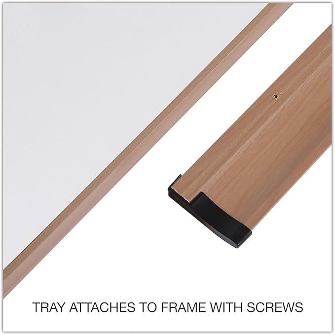 Universal Dry Erase Board, Melamine, 36 x 24, Oak Frame (UNV43619)