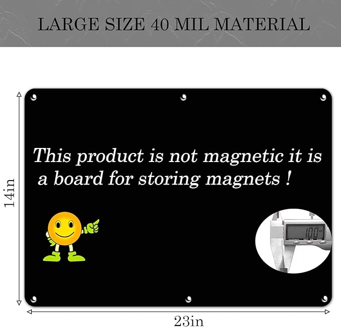 2Pack Black Magnetic Board,23" x 14" Magnet Bulletin Board to Display Magnetic Notes, Poetry, Photos, Suitable for Wall, Refrigerator, Cabinet etc, Large Dry Erase Memo Board Come with 6 Pcs Screws