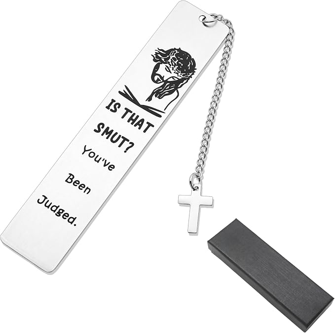 Metal Bookmark Funny Gifts Bookmarks for Women Men Reading Gifts Book Lovers Gift Box Birthday Christmas Easter Gift for Adults Teen Boys Girl (Metal Bookmark Cross Pendant)