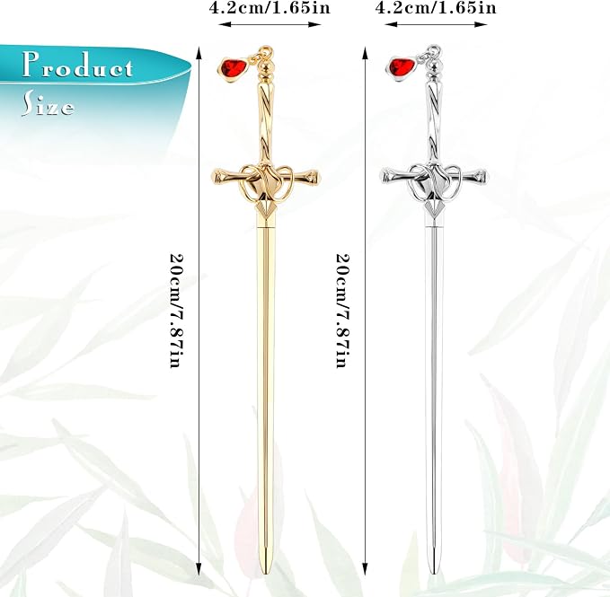Jeffdad 2Pcs Sword Katana Bookmarks Vintage Silver Metal Pendant Bookmarks Unique Book Lovers Presents Valentine's Day Gifts Thanks Gift for Boyfriend