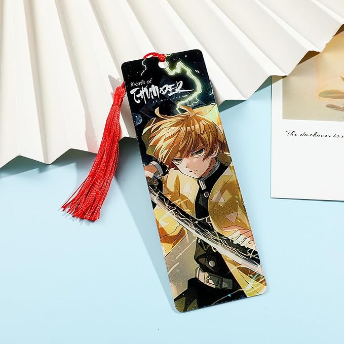 Anime Demon Kamado Acrylic Bookmark - Anime Tanjiron Zenitsu Giyuu Kyoujurou Figure Page Mark Reading Tool, Holiday Gifts for Reading Fans Book Lovers Bookworm (Style C)