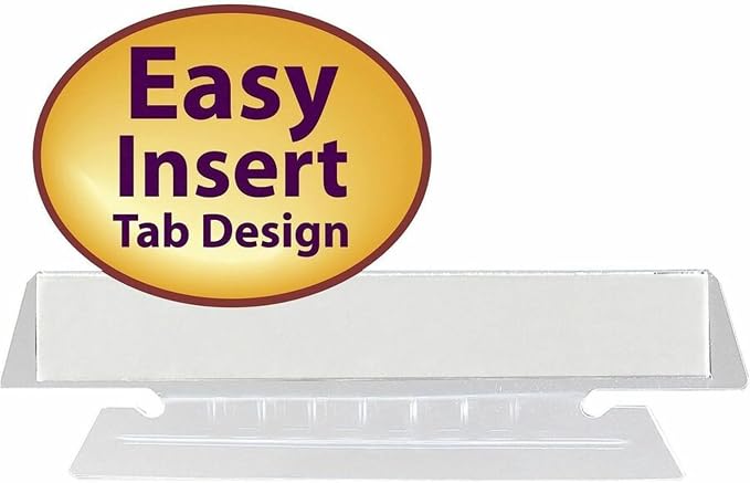 Smead Replacement 1/5-Cut Poly Tabs, Clear, 25 Per Pack (64600)