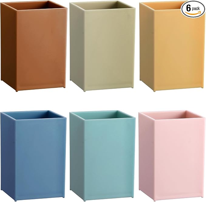 gisgfim 6 Pcs Classroom Magnetic Storage Boxes Magnetic Storage Containers Plastic Dry Erase Marker Holder Plastics Pen Holder for Refrigerator Whiteboard Home Office School Organizer Supply (Boho)