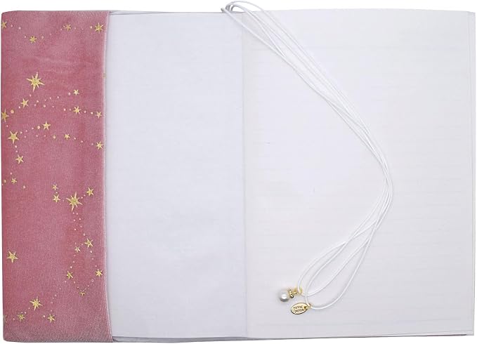 BLBMH A5 Journal Cover | Non-Stretch Fabric Notebook Sleeve with Bookmark, Handmade 5.5x8.3 Washable Privacy Protector for Paperback Bible Hardcover, Gift for Women - Velvet Pink