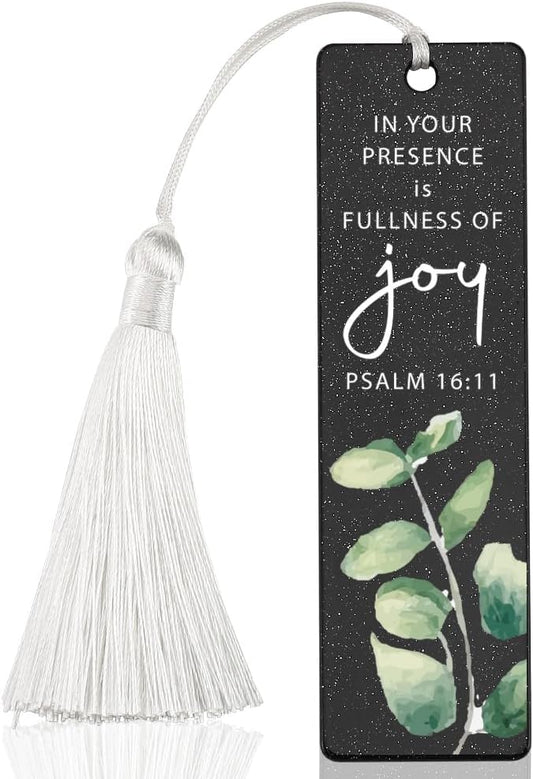 Christian Joyful Bookmark, Heartening Gift for Believers, Uplifting Present for Spiritual Readers, Faith - Based Reading Gift, Unique Foliage & Scripture Design Bookmark, WCB39